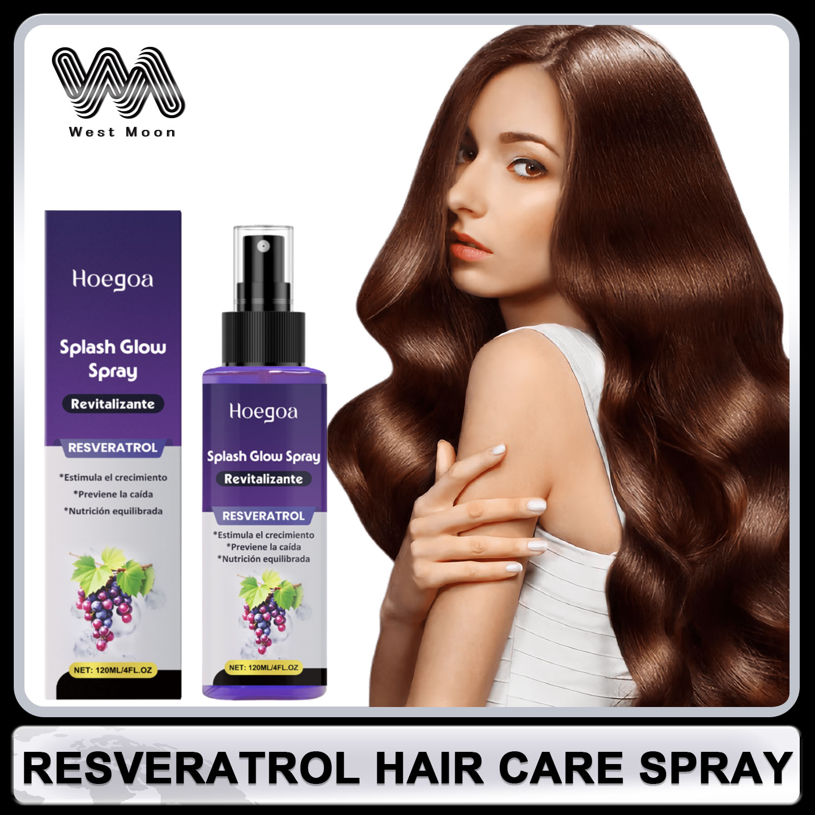 Hair Care Natur - Resveratrol spray de cuidados capilares anti