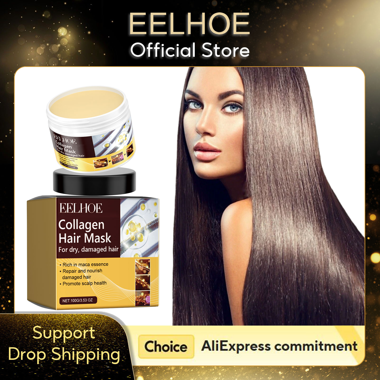 Hair Care Vegan - Máscara Capilar de Colágeno EELHOE Tratamento