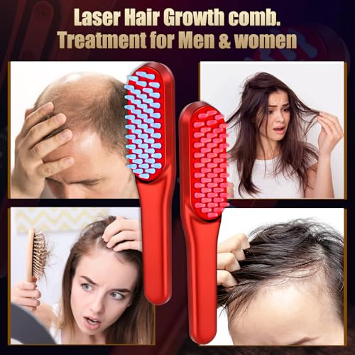 Hair Care Vegan - Escova a Laser para Crescimento Capilar,
