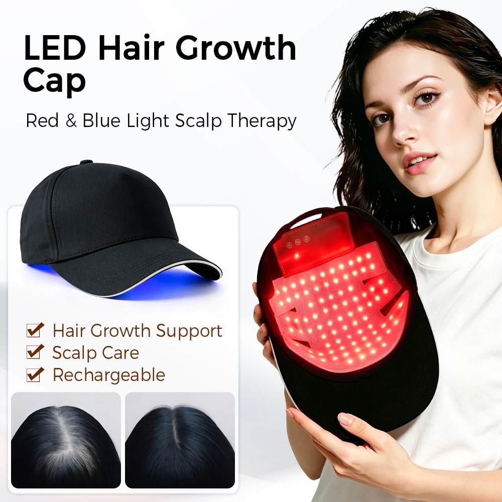 Hair Care Vegan - Boné LED para Crescimento Capilar com