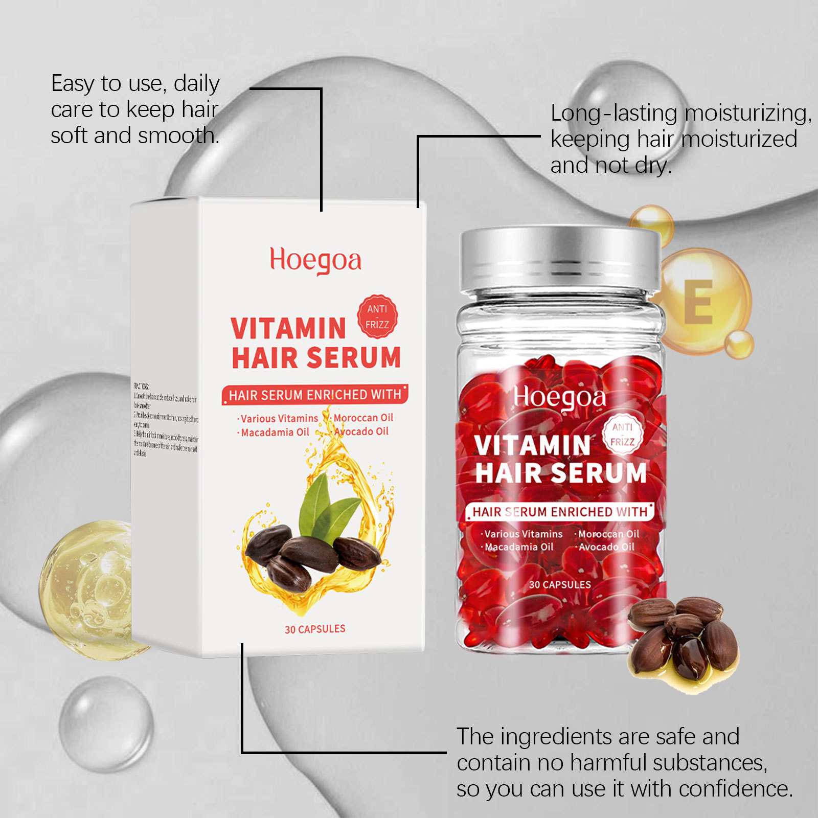 Hair Care Vitamin - Cápsulas de soro para cuidados com