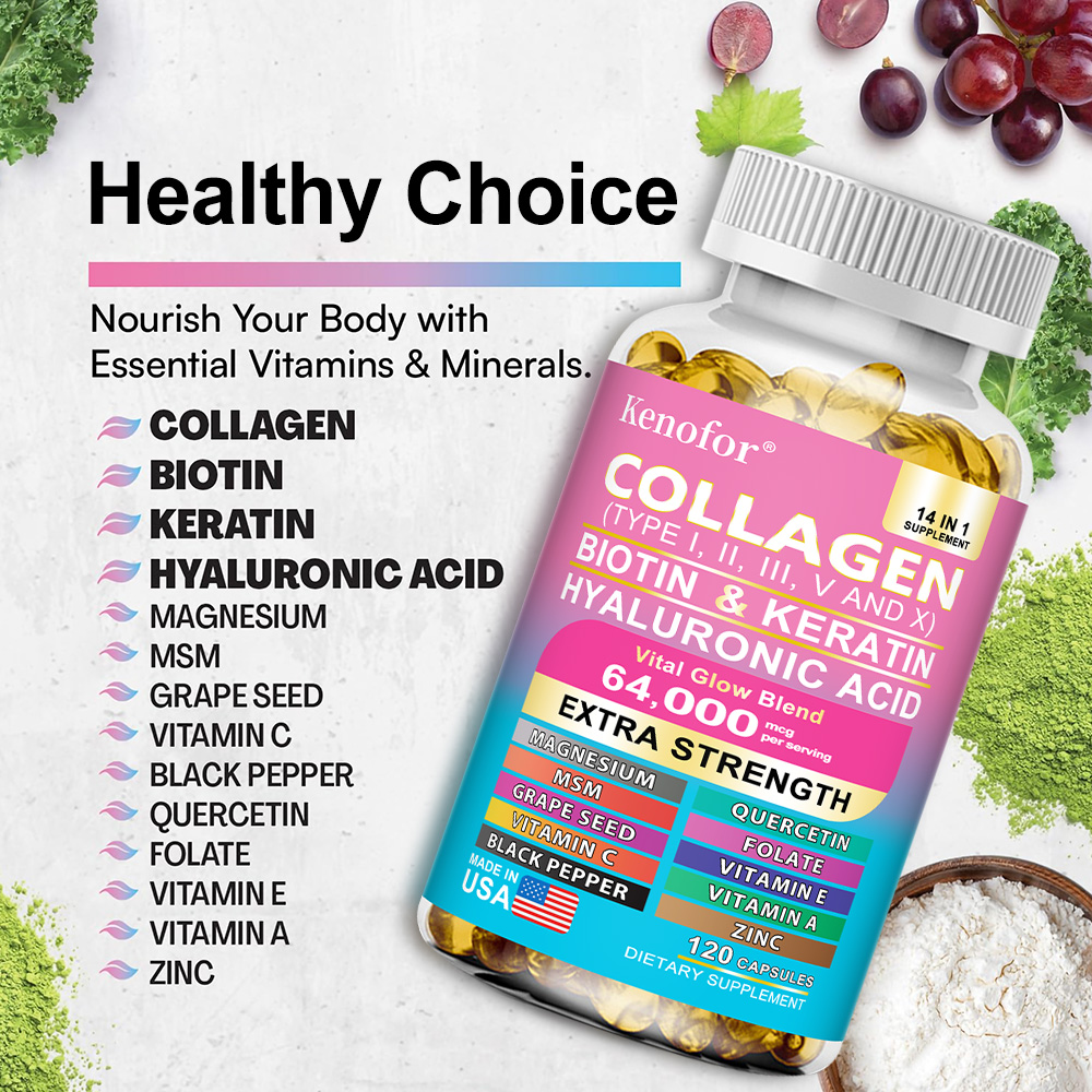 Cápsulas de colágeno complexas - Hair Care Vitamin avaliação e preço