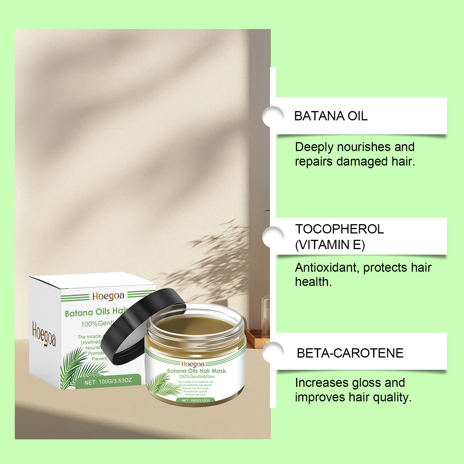 Máscara Capilar HOEGOA 100G co - Hair Care Hair Mask avaliação e preço
