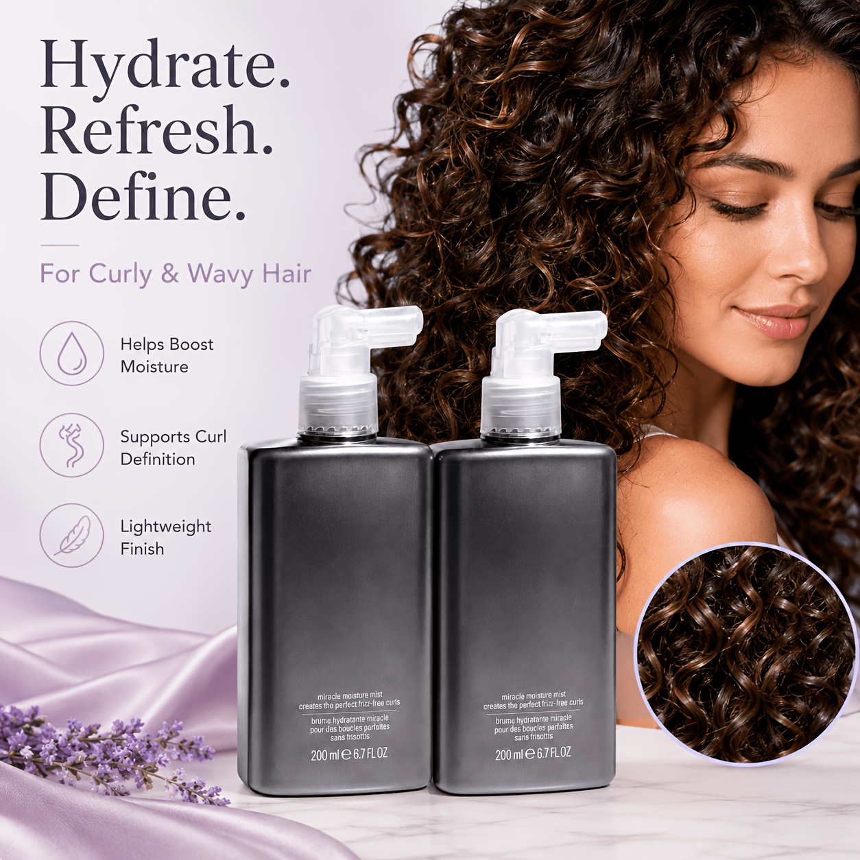 Spray Hidratante para Cabelos  - Hair Care For Wavy Hair avaliação e preço