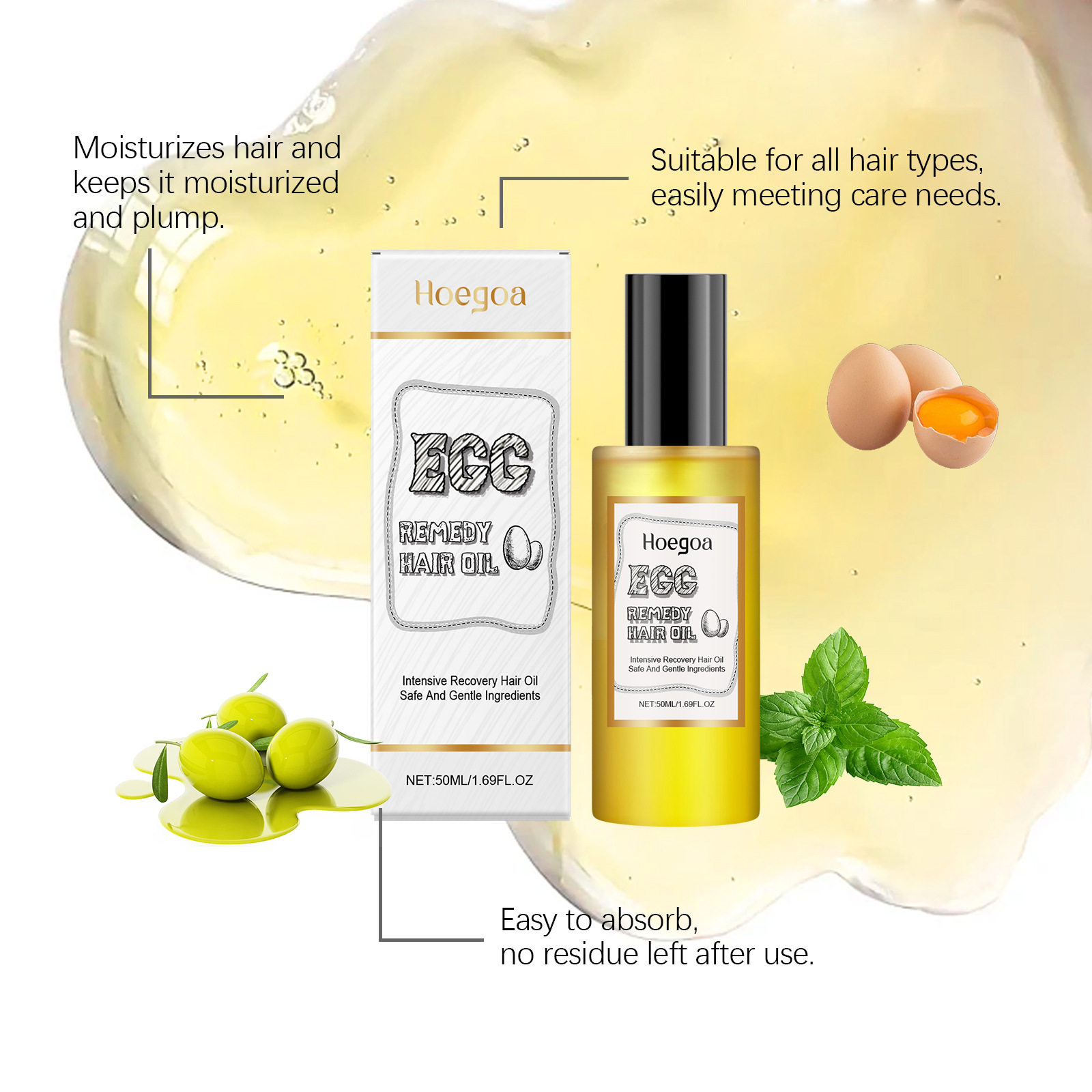 Ovo remédio óleo de cabelo res - Hair Care Natur avaliação e preço