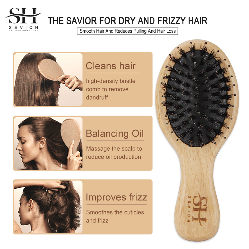 Pente de cabelo de cerdas de j - Hair Care Natur avaliação e preço